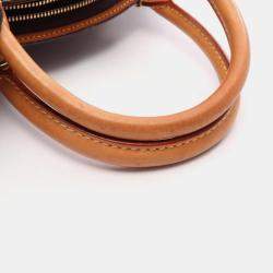 Pre Owned Louis Vuitton Ellipse PM Brown Monogram Canvas Leather Top Handle Bag