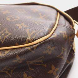 Pre Owned Louis Vuitton Reporter PM Brown Monogram Canvas Leather Crossbody Bag