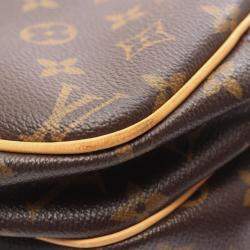 Pre Owned Louis Vuitton Reporter PM Brown Monogram Canvas Leather Crossbody Bag