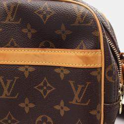 Pre Owned Louis Vuitton Reporter PM Brown Monogram Canvas Leather Crossbody Bag