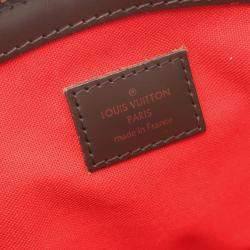 Pre Owned Louis Vuitton Verona PM Brown Damier Ebene Canvas Leather Shoulder Bag