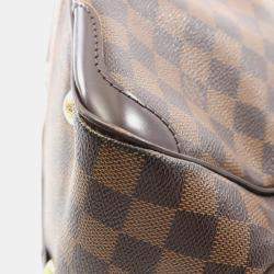 Pre Owned Louis Vuitton Verona PM Brown Damier Ebene Canvas Leather Shoulder Bag