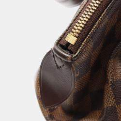 Pre Owned Louis Vuitton Verona PM Brown Damier Ebene Canvas Leather Shoulder Bag