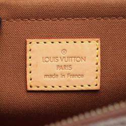 Pre Owned Louis Vuitton Popincourt Brown Monogram Canvas Leather Shoulder Bag
