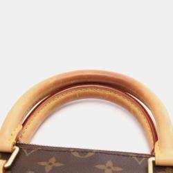 Pre Owned Louis Vuitton Popincourt Brown Monogram Canvas Leather Shoulder Bag