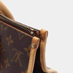 Pre Owned Louis Vuitton Popincourt Brown Monogram Canvas Leather Shoulder Bag