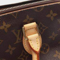 Pre Owned Louis Vuitton Popincourt Brown Monogram Canvas Leather Shoulder Bag