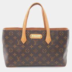 Pre Owned Louis Vuitton Wilshire PM Brown Monogram Canvas Tote