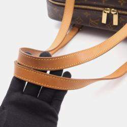 Pre Owned Louis Vuitton Cite GM Brown Monogram Canvas Shoulder Travel Bag