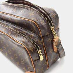 Pre Owned حقيبة كتف وحمالة صدر لوي فيتون نيل بنية من قماش مونوغرام