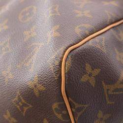 Pre Owned Louis Vuitton Keepall 55 Brown Monogram Canvas Travel Bag
