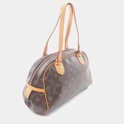 Pre Owned Louis Vuitton Montorgueil PM Brown Monogram Canvas Shoulder Bag