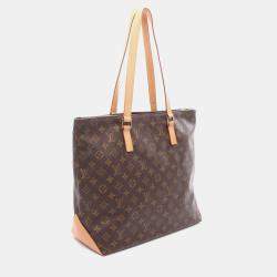 Pre Owned Louis Vuitton Cabas Mezzo Brown Monogram Canvas Tote Bag