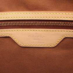 Pre Owned Louis Vuitton Cabas Mezzo Brown Monogram Canvas Tote Bag