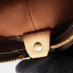 Pre Owned Louis Vuitton Cabas Mezzo Brown Monogram Canvas Tote Bag