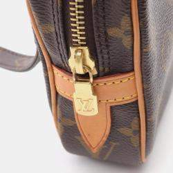 Pre Owned Louis Vuitton Marly Bandouliere Brown Monogram Canvas Shoulder Bag