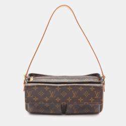 Pre Owned Louis Vuitton Vivacite MM Brown Monogram Canvas Shoulder Bag