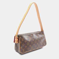 Pre Owned Louis Vuitton Vivacite MM Brown Monogram Canvas Shoulder Bag