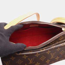 Pre Owned Louis Vuitton Vivacite MM Brown Monogram Canvas Shoulder Bag