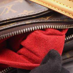 Pre Owned Louis Vuitton Vivacite MM Brown Monogram Canvas Shoulder Bag