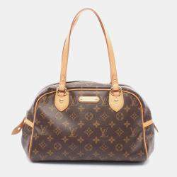 Pre Owned Louis Vuitton Montorgueil PM Brown Monogram Canvas Shoulder Bag