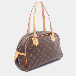 Pre Owned Louis Vuitton Montorgueil PM Brown Monogram Canvas Shoulder Bag