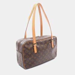 Pre Owned Louis Vuitton Cite GM Brown Monogram Canvas Shoulder Bag