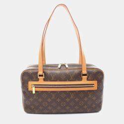 Pre Owned Louis Vuitton Cite GM Brown Monogram Canvas Shoulder Bag