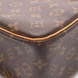 Pre Owned Louis Vuitton Cite GM Brown Monogram Canvas Shoulder Bag