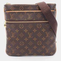 Pre Owned Louis Vuitton Pochette Valmy Brown Monogram Canvas Crossbody Bag
