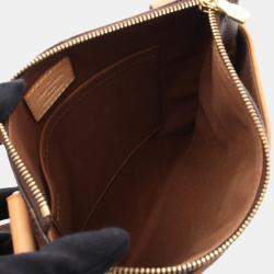 Pre Owned Louis Vuitton Pochette Valmy Brown Monogram Canvas Crossbody Bag