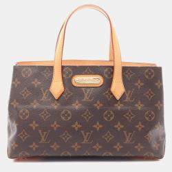 Pre Owned Louis Vuitton Wilshire PM Brown Monogram Canvas Tote Bag