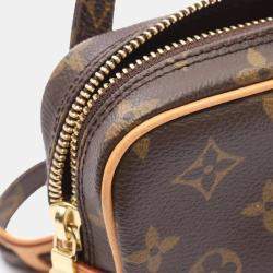 Pre Owned Louis Vuitton Pochette Marly Bandouliere Brown Monogram Canvas Crossbody Bag