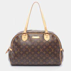 Pre Owned Louis Vuitton Montorgueil GM Brown Monogram Canvas Shoulder Bag