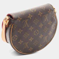 Pre Owned Louis Vuitton Tambourin Brown Monogram Canvas Crossbody Bag