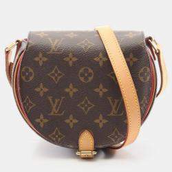 Pre Owned Louis Vuitton Tambourin Brown Monogram Canvas Crossbody Bag