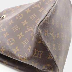 Pre Owned Louis Vuitton NeoNoe PM Brown Noir Monogram Canvas Shoulder Bag