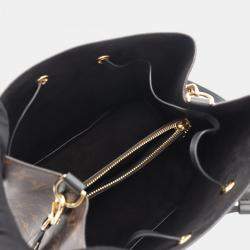 Pre Owned Louis Vuitton NeoNoe PM Brown Noir Monogram Canvas Shoulder Bag