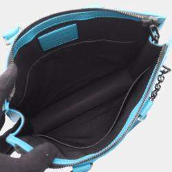 Pre Owned Louis Vuitton Sac Plat Blue Taurillon Leather Messenger Tote Bag