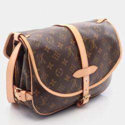 Pre Owned Louis Vuitton Saumur 30 Brown Monogram Canvas Crossbody Bag
