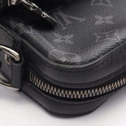 Pre Owned Louis Vuitton Trio Messenger Black Monogram Eclipse Canvas Crossbody Bag