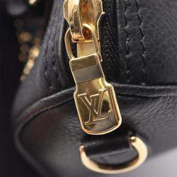 Pre Owned Louis Vuitton Nano Speedy Black Monogram Empreinte Leather Shoulder Bag