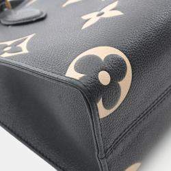 Pre Owned Louis Vuitton OnTheGo PM Black Bicolor Monogram Empreinte Leather Tote Bag