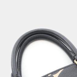 Pre Owned Louis Vuitton OnTheGo PM Black Bicolor Monogram Empreinte Leather Tote Bag