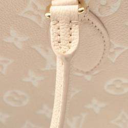 Pre Owned Louis Vuitton OnTheGo MM Rose Beige Monogram Empreinte Leather Tote Bag