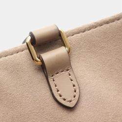 Pre Owned Louis Vuitton OnTheGo MM Beige Monogram Leather Tote Bag