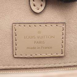 Pre Owned Louis Vuitton OnTheGo MM Beige Monogram Leather Tote Bag