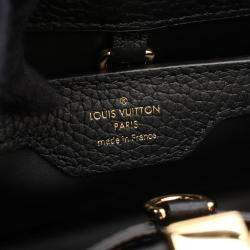 Pre Owned Louis Vuitton Capucines BB Black Leather Shoulder Bag