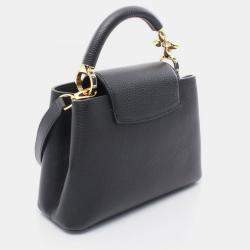 Pre Owned Louis Vuitton Capucines BB Black Leather Shoulder Bag
