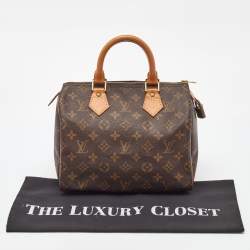 مملوكة مسبقًا حقيبة لوي فيتون سبيدي قماش مونوغرام 25